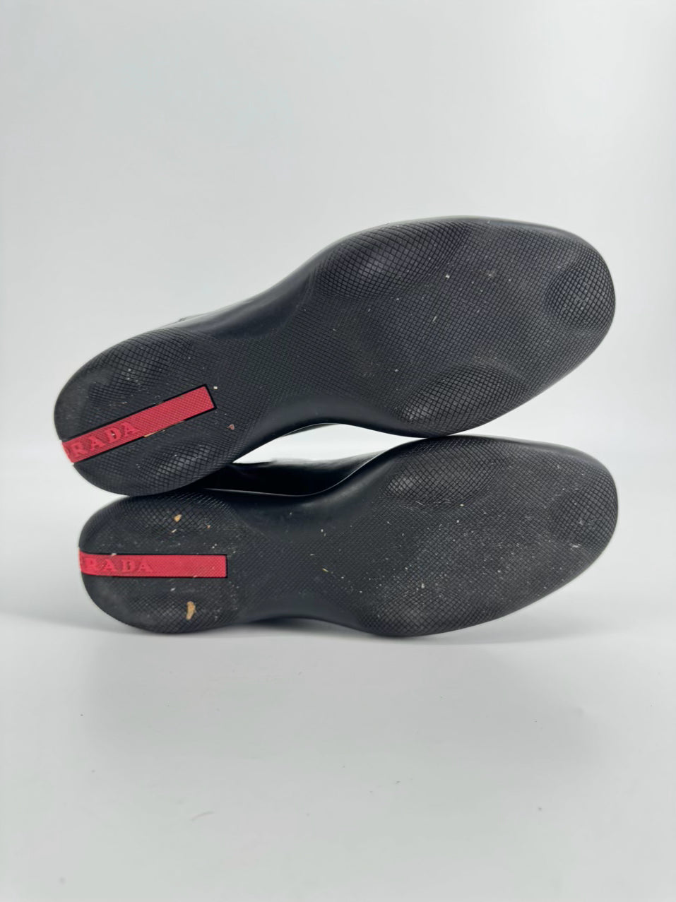PRADA Size 38.5 Black Leather Booties