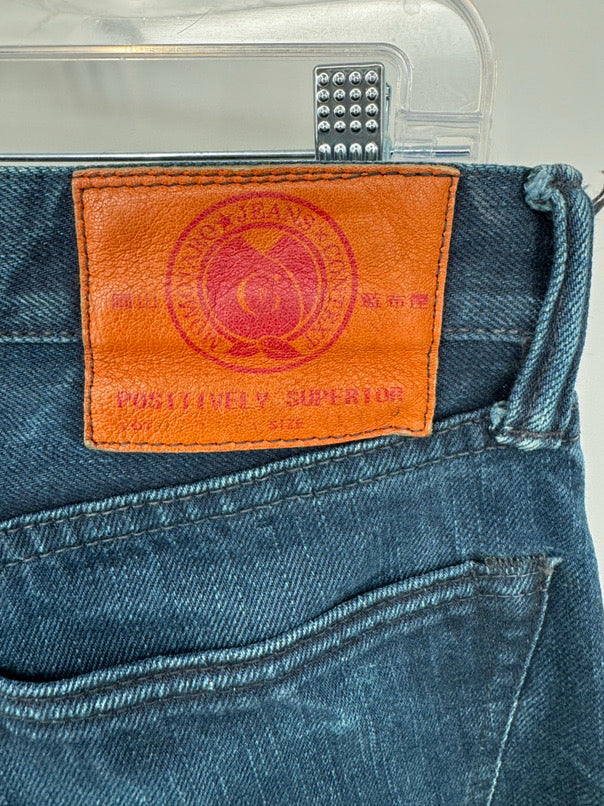 MOMOTARO Size 32 Dark Blue Denim Jeans