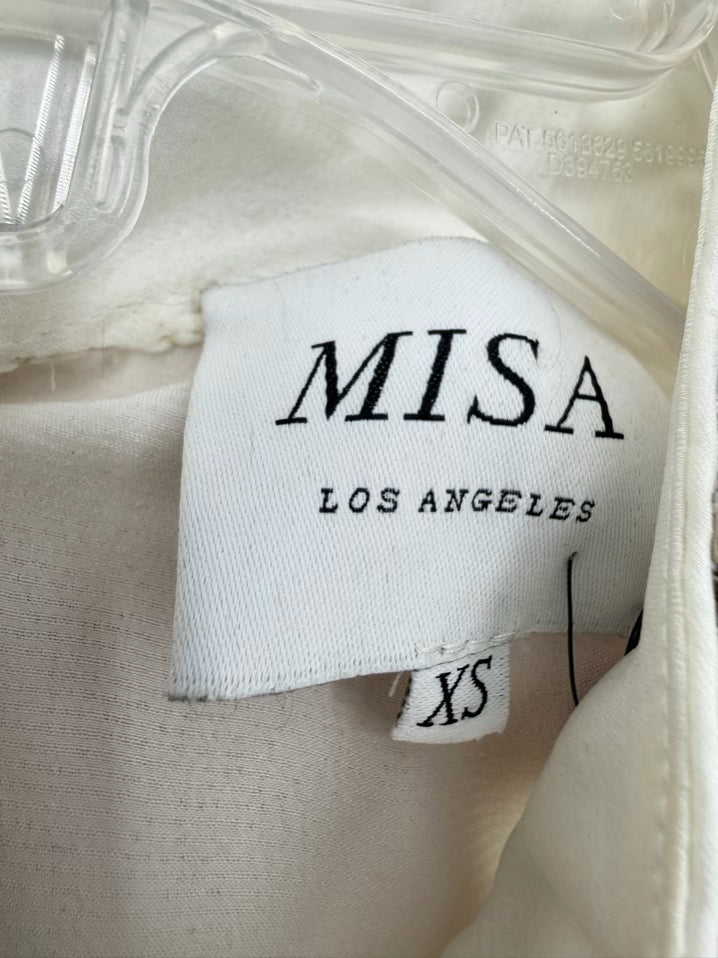 MISA LOS ANGELES Wmn's Size XS Ivory Rhinestone Detail Blouse NWT