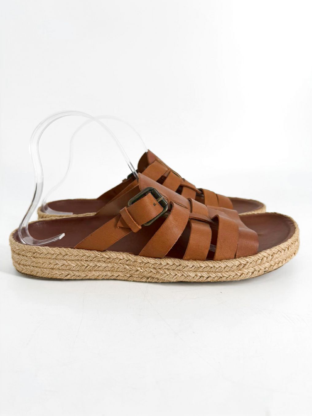RALPH LAUREN Size 10 Cognac Leather Sandals