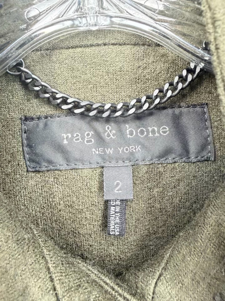RAG & BONE Slade Wmn's Size 2 Dark Green Wool Jacket