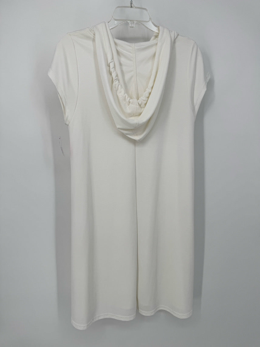 ELAN Size L Ivory Hooded Dress NWT