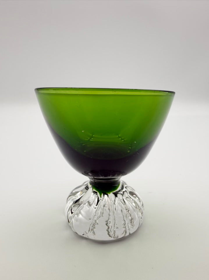 Green Blown Glass Abstract ASEDA Swedish Glassware