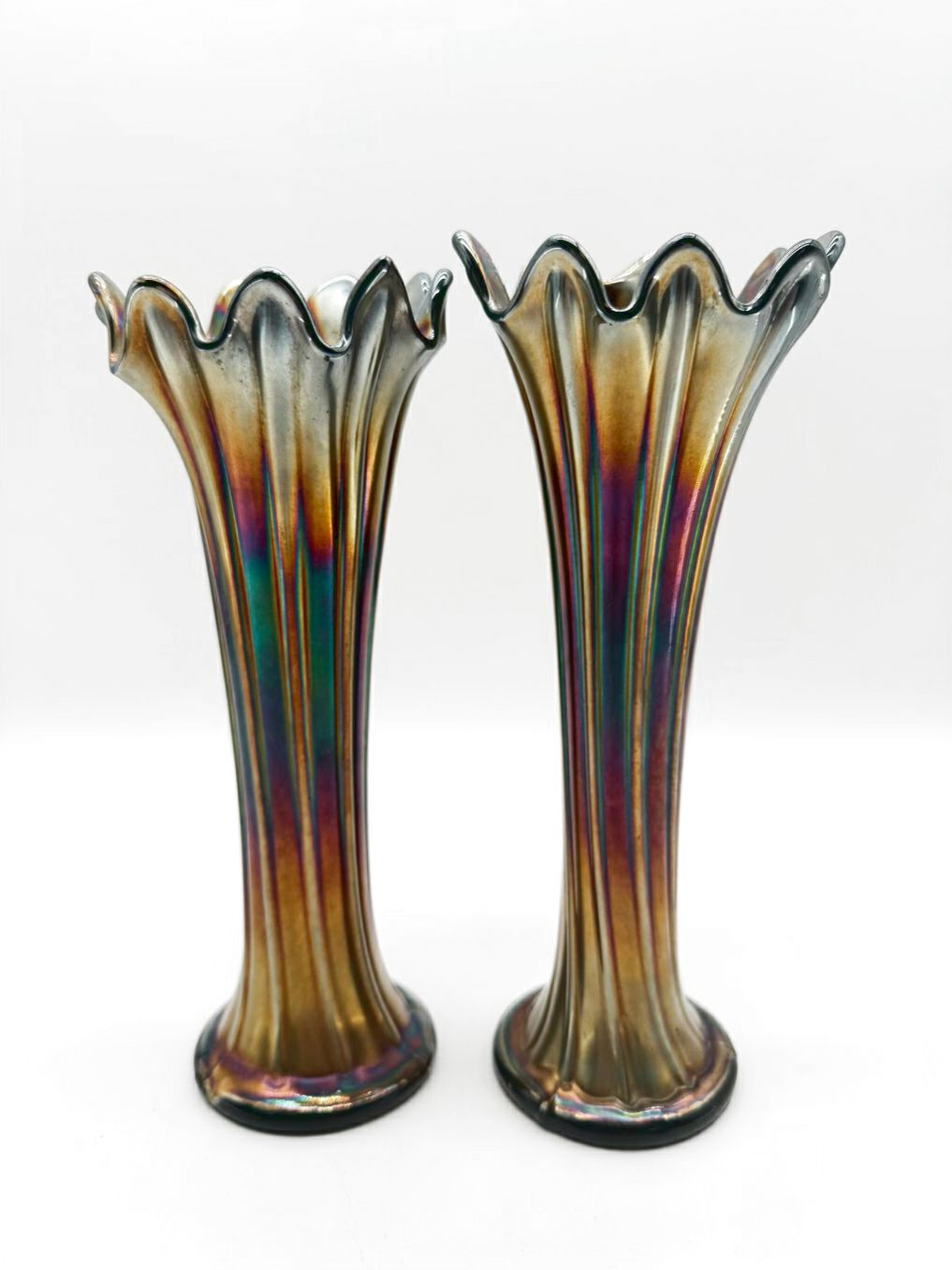 FENTON Amethyst Pair Of Vases