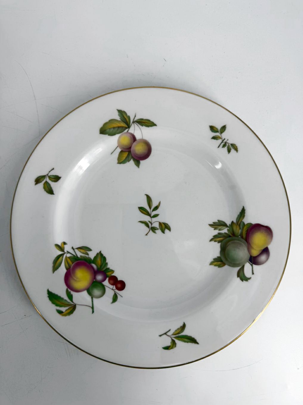 SPODE White, Green & Pink Bone China Blenheim 5 Piece Dinnerware Setting For 12 w/ Serving Pieces