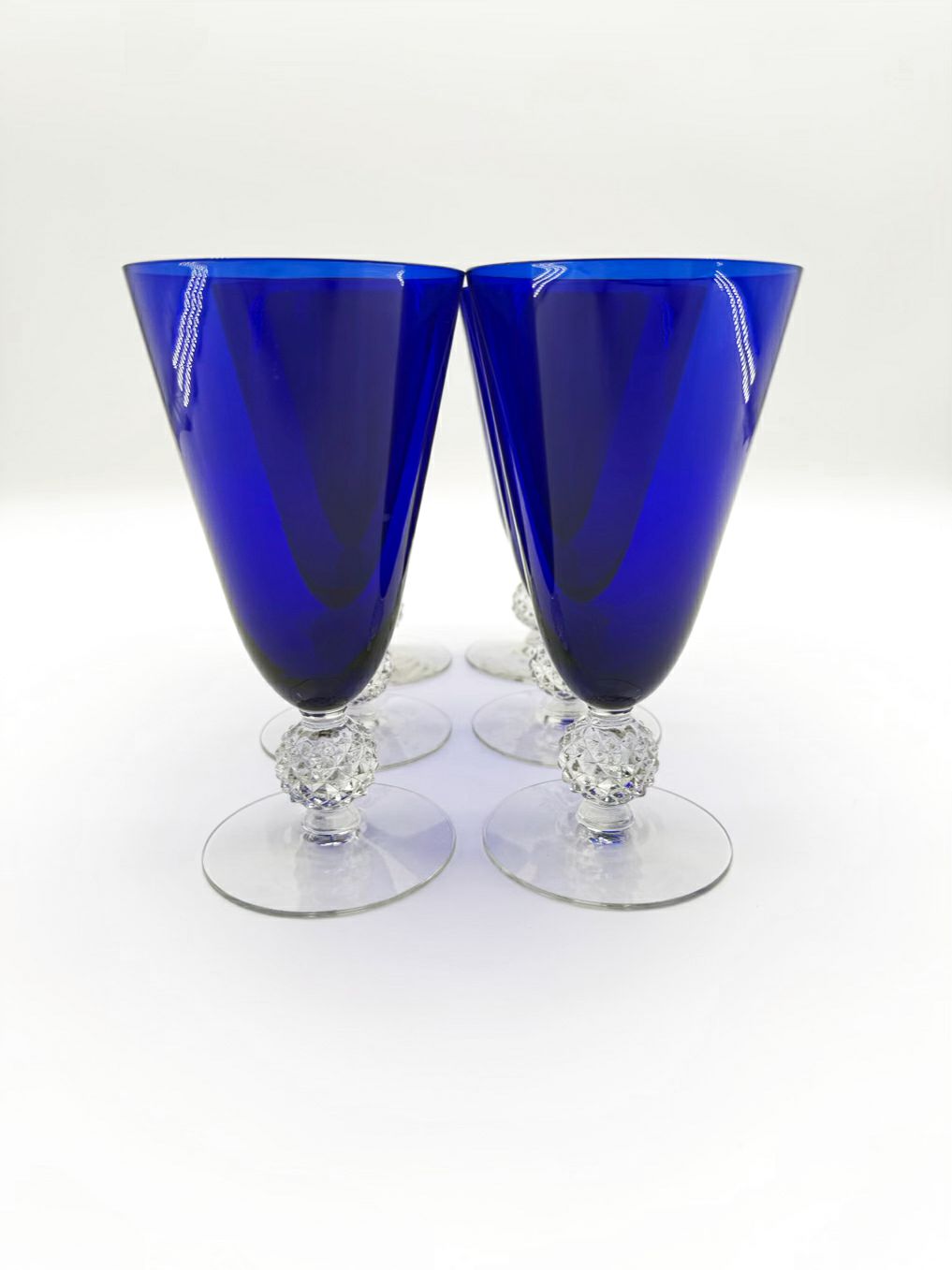 Cobalt Glass Golf Ball 6 Morgantown Glassware