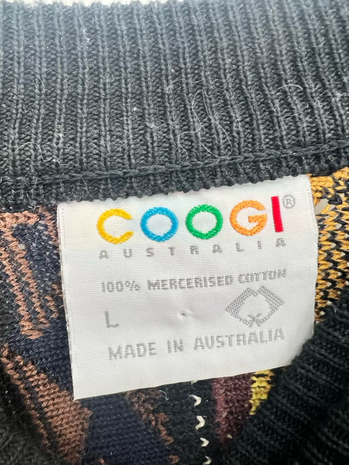 COOGI Size L Yellow & Black Sweater