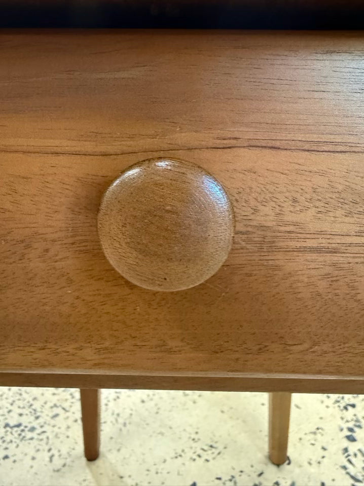 VINTAGE Light Pine Drop Leaf End Table