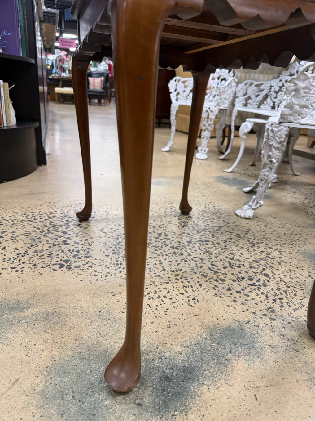 Medium Brown Wood Queen Ann Tea Table