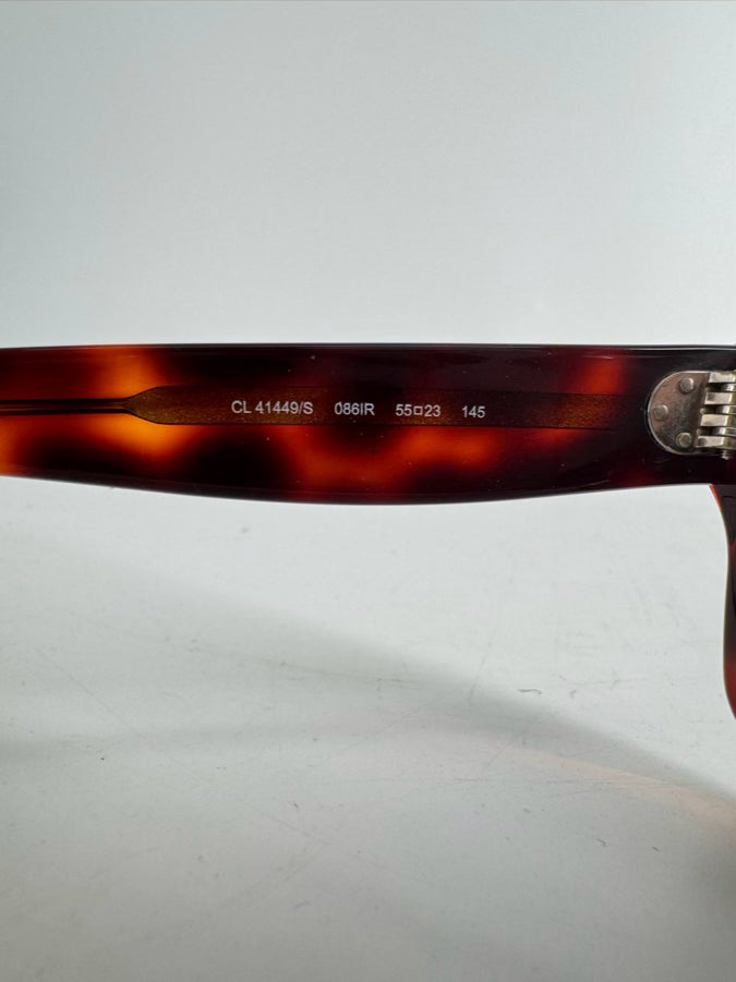 CELINE Tortoise Shell Square Sunglasses w/ Case