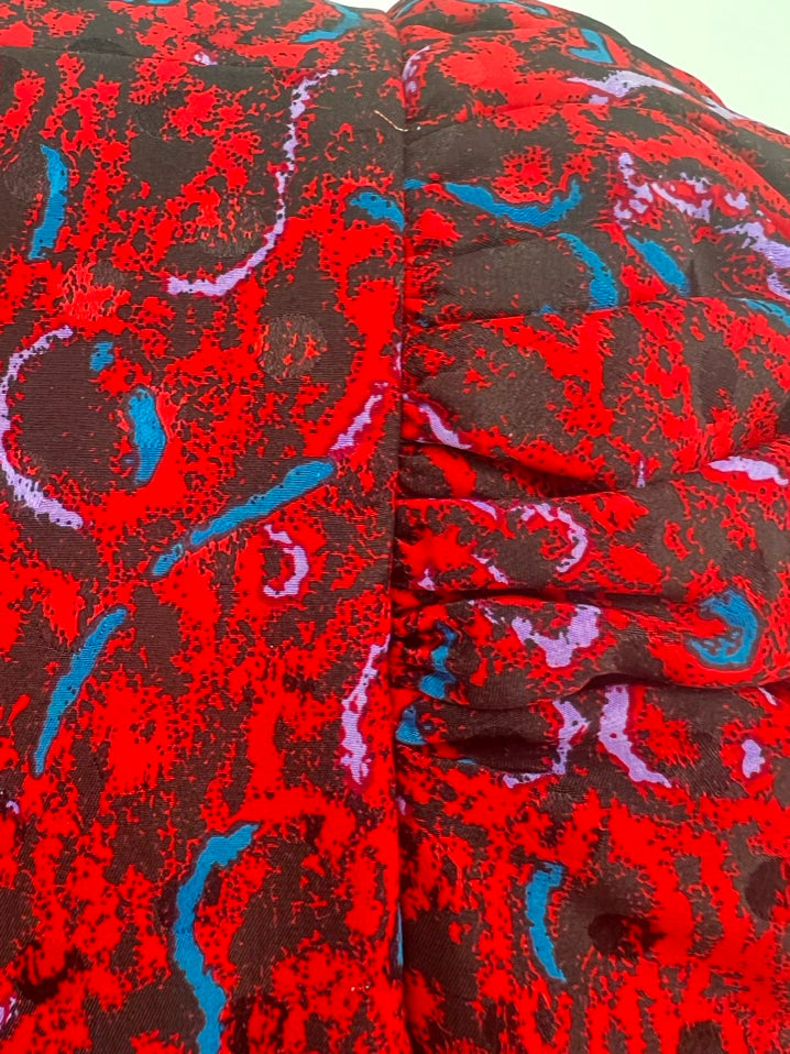 VINTAGE RAUL BLANCO Size 8 Red Silk Blazer