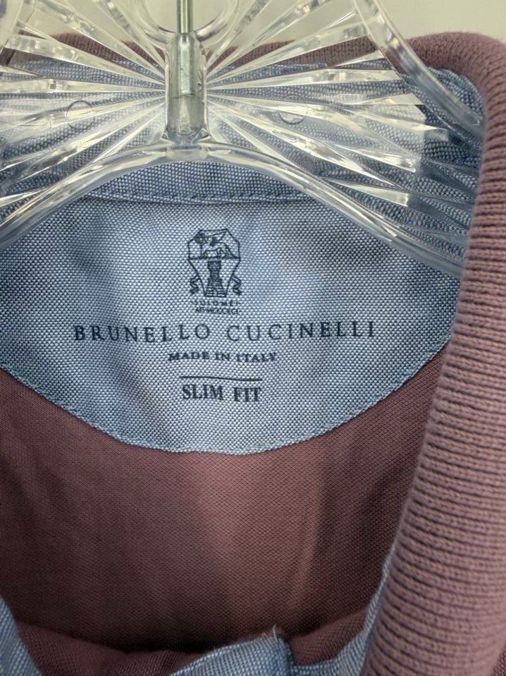 BRUNELLO CUCINELLI Size M Purple Short Sleeve Shirt