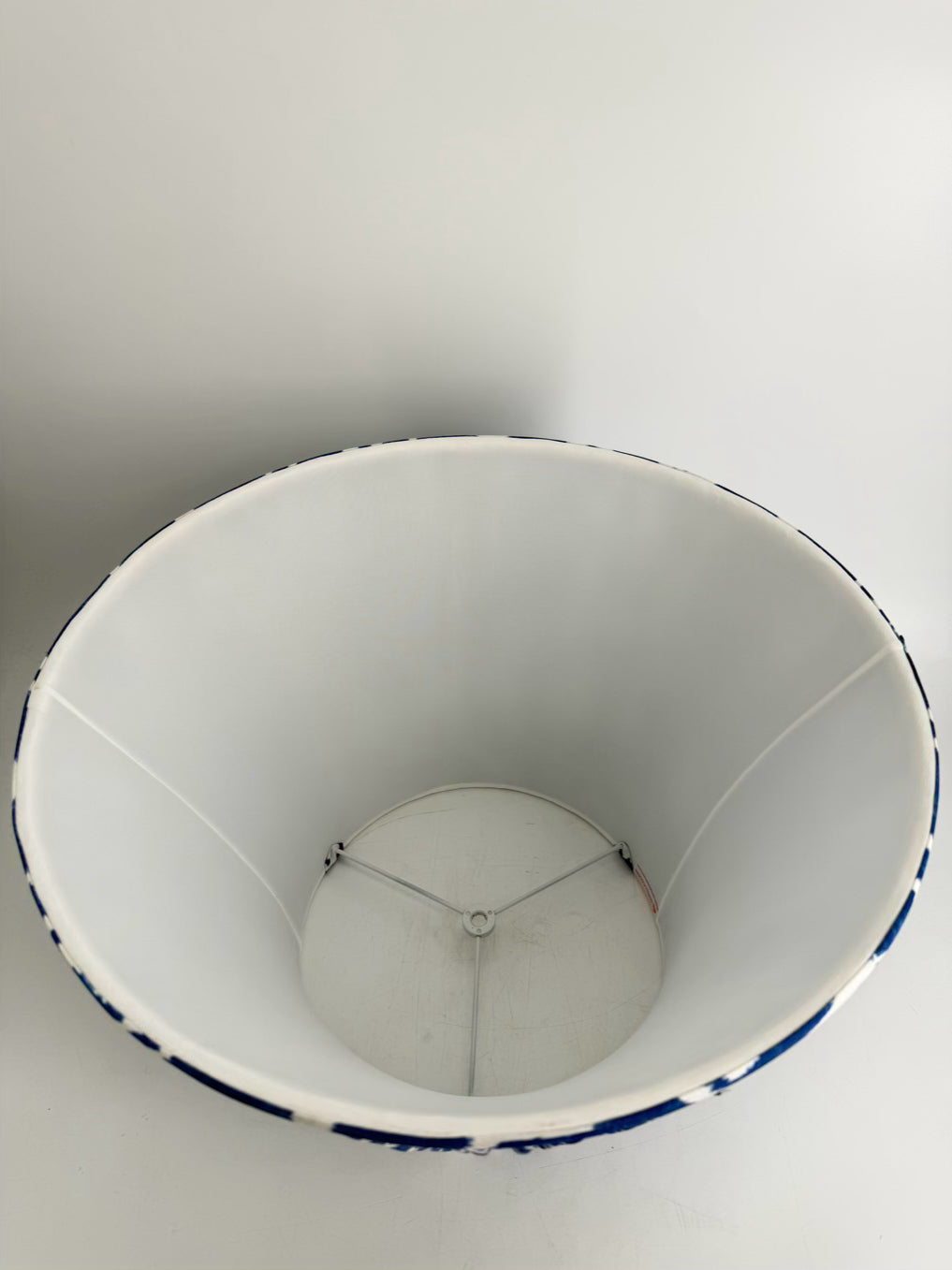 SORELLA GLENN Blue & White Fabric Pleated Lamp Shade