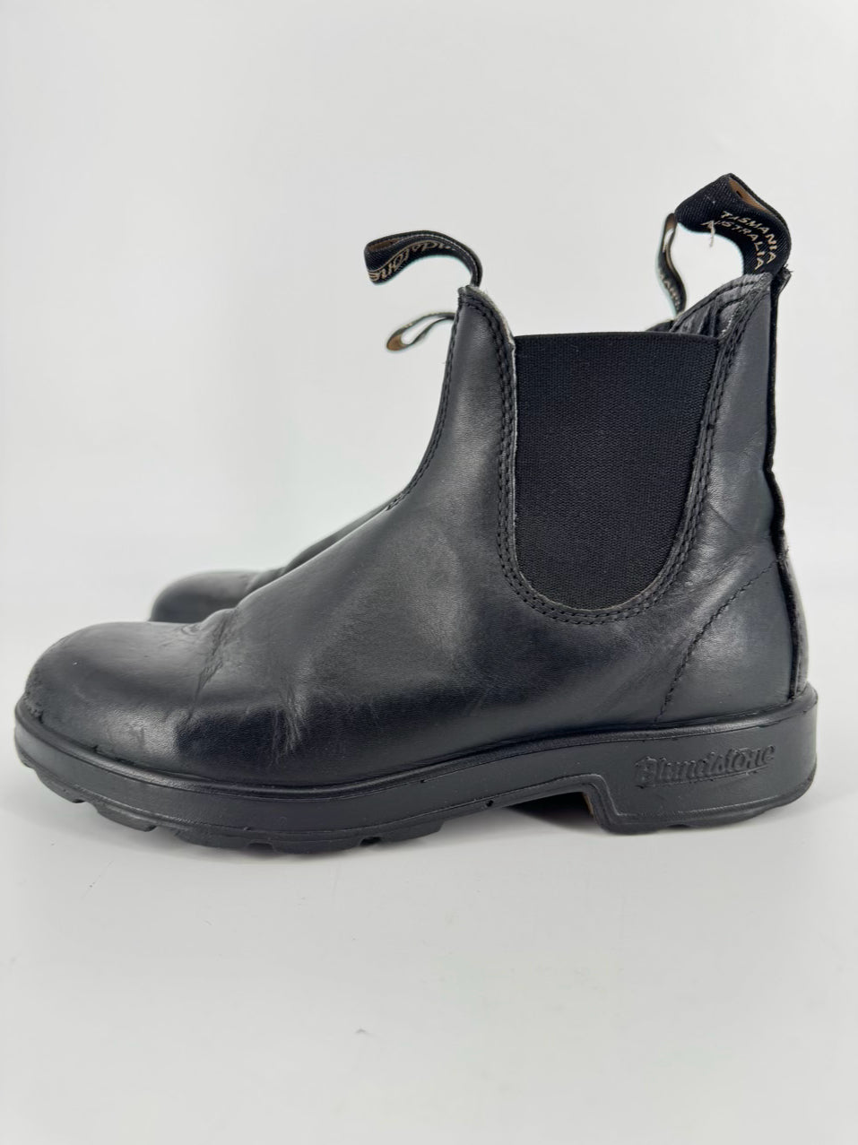 BLUNDSTONE Size 8 Black Leather Boots