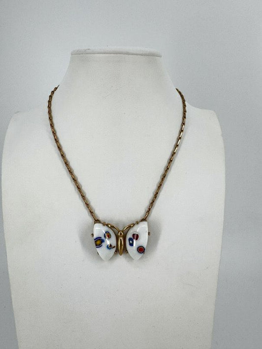 EISENBERG ICE Gold Tone Butterfly Pendant Necklace