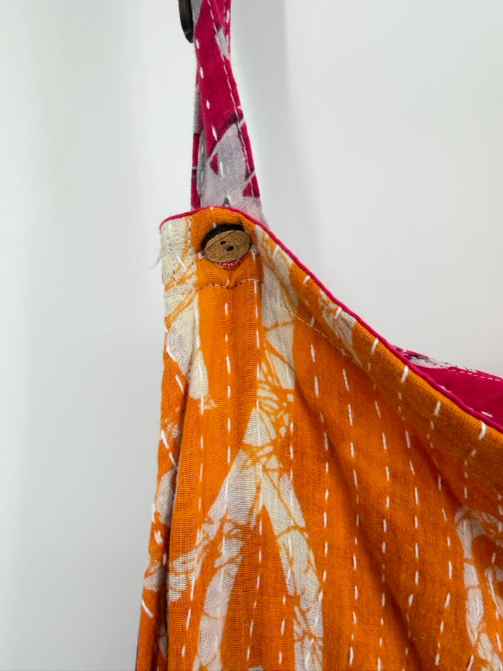 KANTHA BAE Size Wmn's Free Size Magenta/Orange Print Overalls