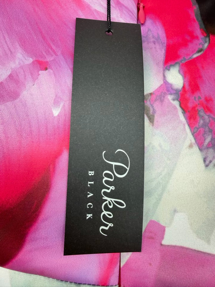 PARKER BLACK Size 8 Fuchsia Print Floral Strapless Gown NWT