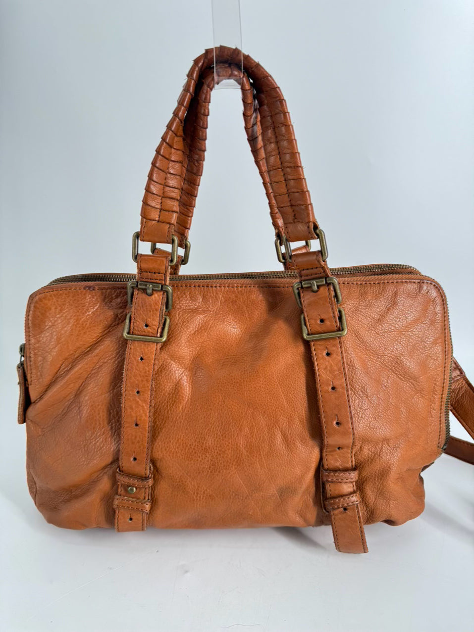 LIEBESKIND Cognac Leather Crossbody Bag