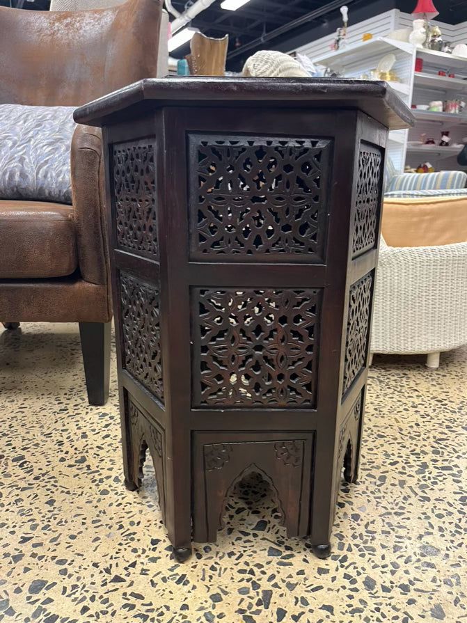Wood Moroccan Style Occasional Table