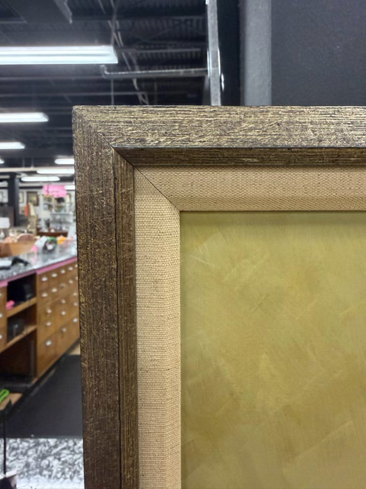 SIGNED DELLA ROBERTS Still Life Painting In Brown Frame