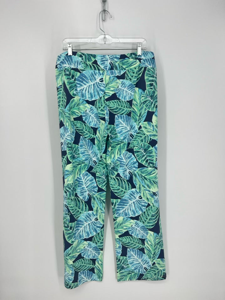 J MCLAUGHLIN Size XL Blue & Green Print Pants NWT