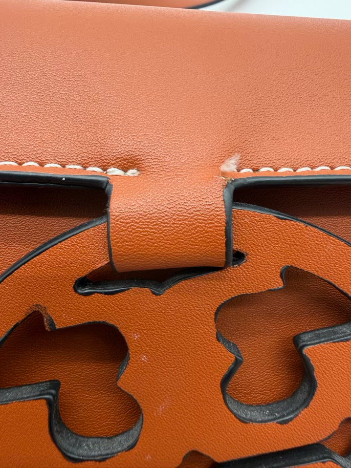 TORY BURCH Miller Chestnut Leather Crossbody Bag