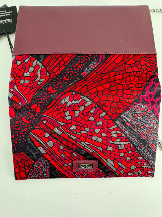 PINEDA COVALIN Red & Black Leather Firefly Crossbody Bag NWT