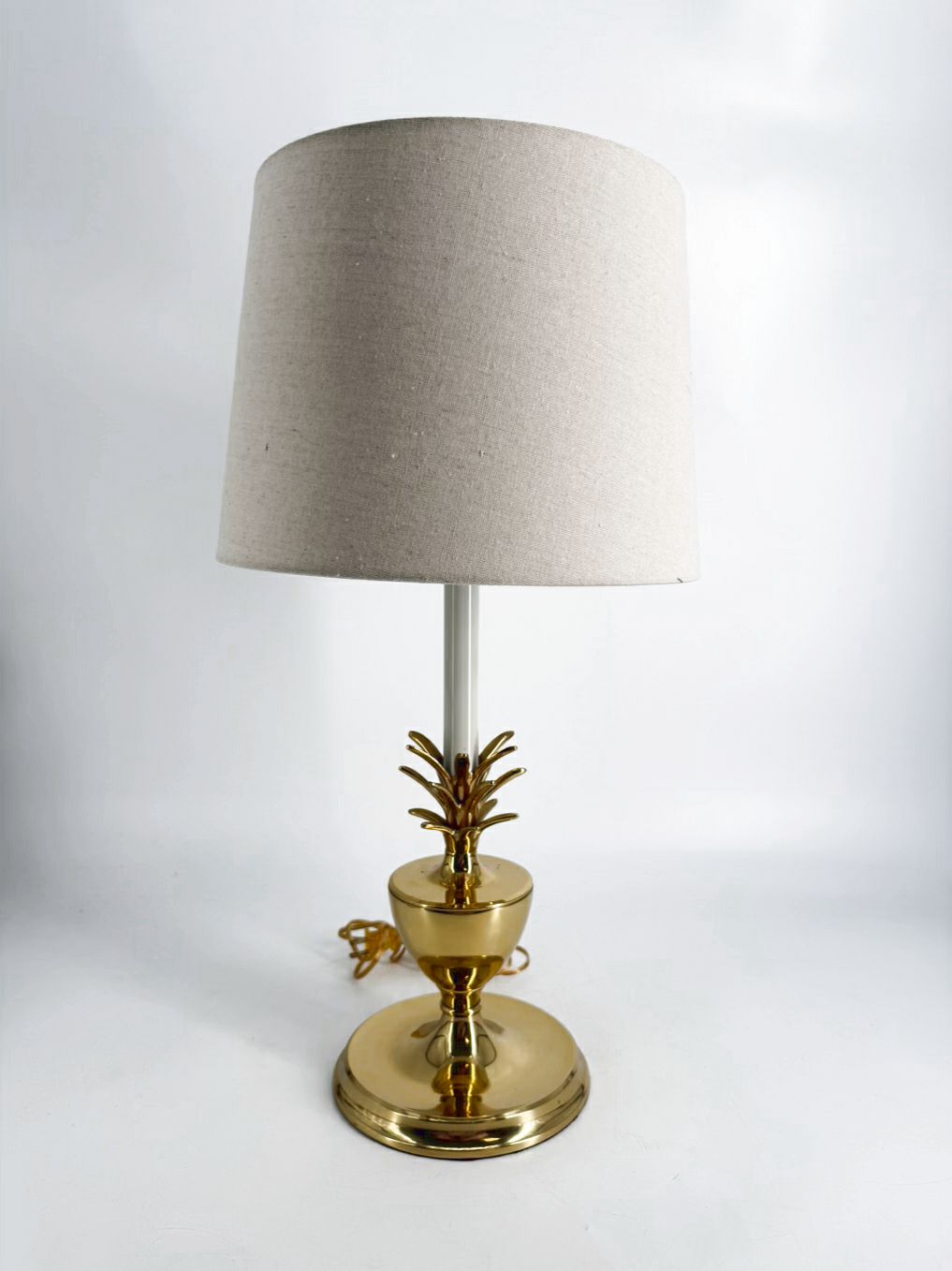Brass Pineapple Lamp w/ Shade