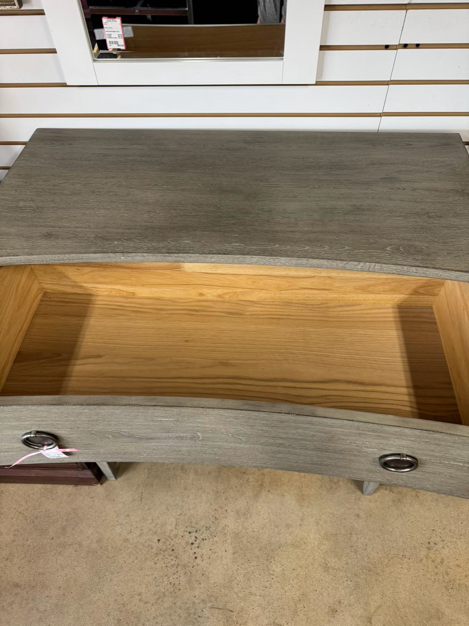 BERNHARDT Weathered Gray Wood 4-Drawer Chest