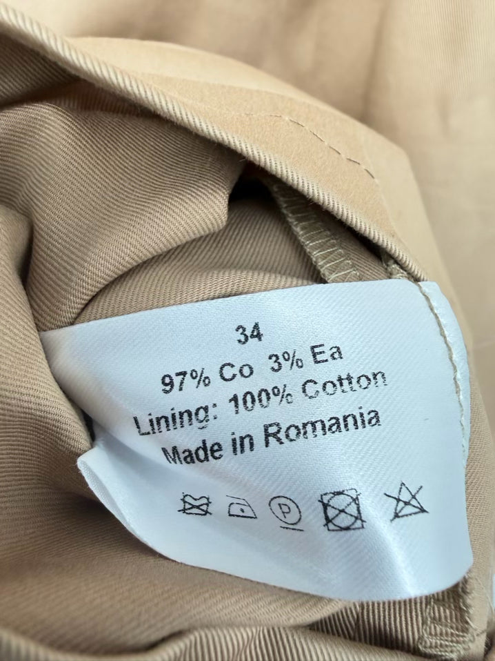SUSANNE BOMMER Wmn's Size 34 Khaki Midi-Skirt