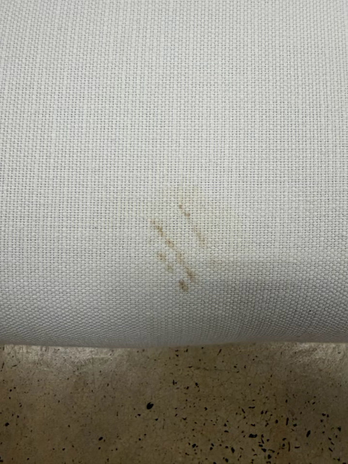 White Linen Look Pair Of Club Chairs