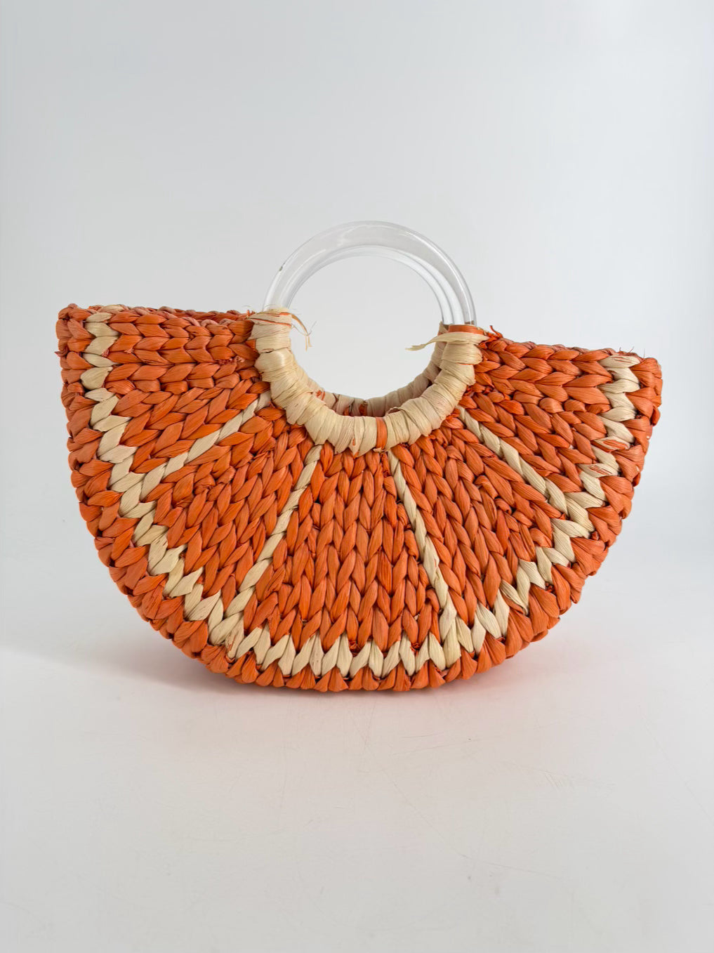KATE SPADE Orange & Cream Straw Orange Slice Bag