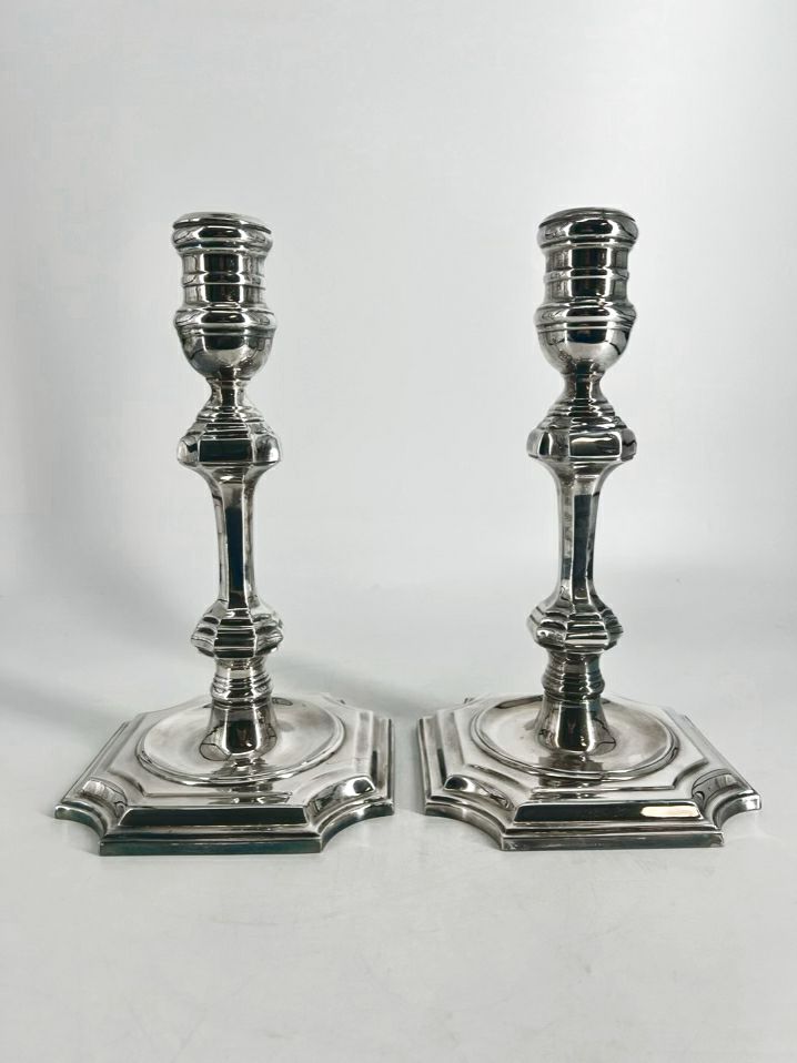 CHELSEA HOUSE Silver Plate Pair of 1984 Candleholders