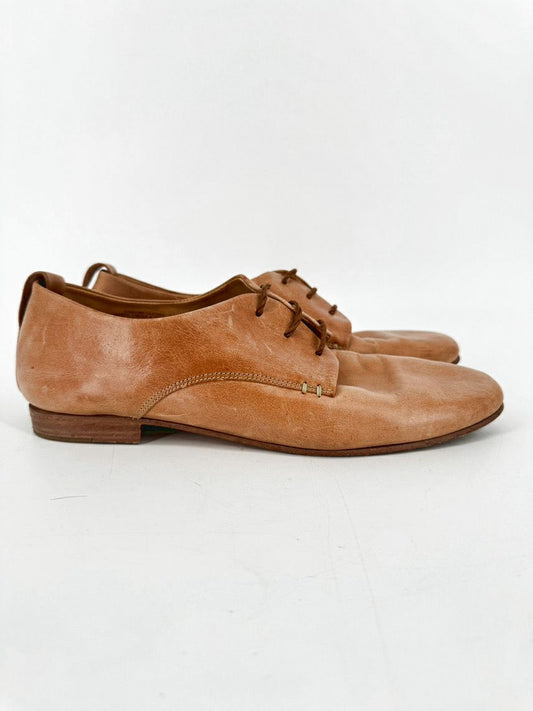 EITHER/OR Size 10 Chestnut Leather Oxford Shoes