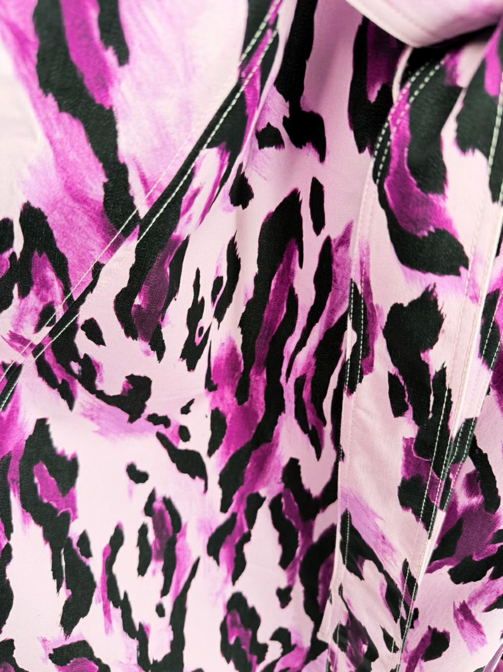 NATORI Wmn's Size 6 Fuschia & Black Belted Midi-Dress NWT