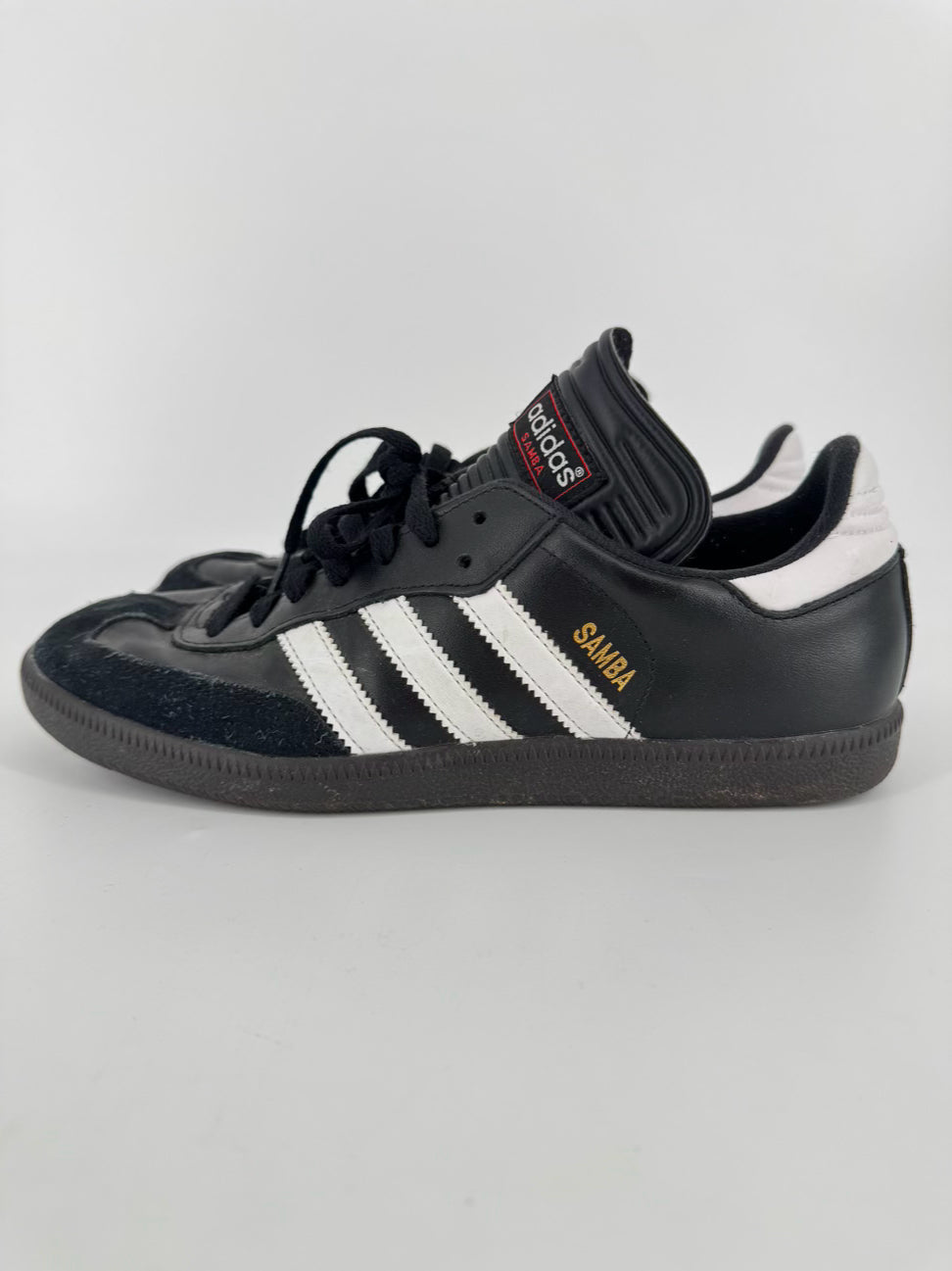 ADIDAS Size 8.5 Black & White Samba Sneakers