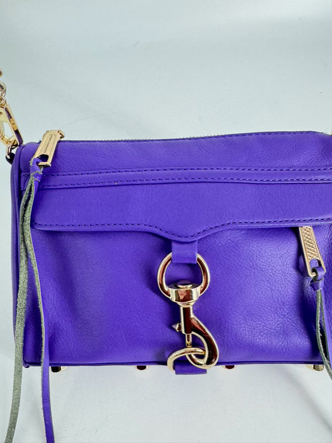 REBECCA MINKOFF Violet Leather Crossbody Bag