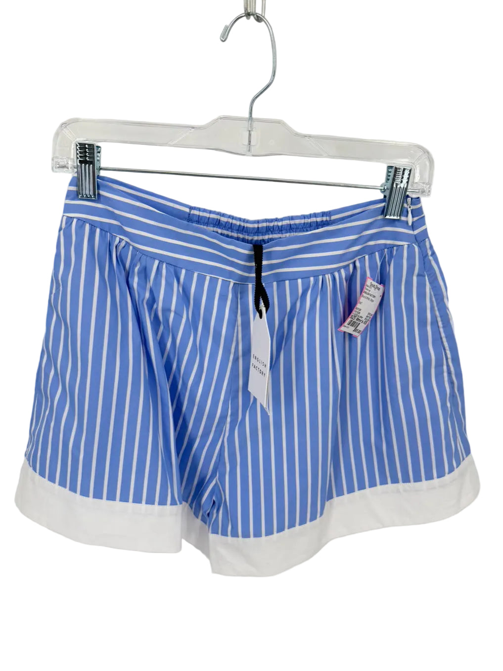 ENGLISH FACTORY Wmn's Size XS Blue & White Stripe Shorts 2 Piece Set NWT