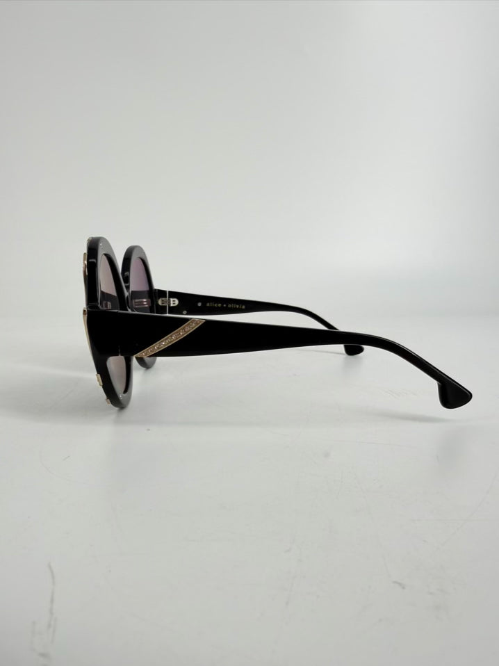 ALICE + OLIVIA Black & Gold Sunglasses