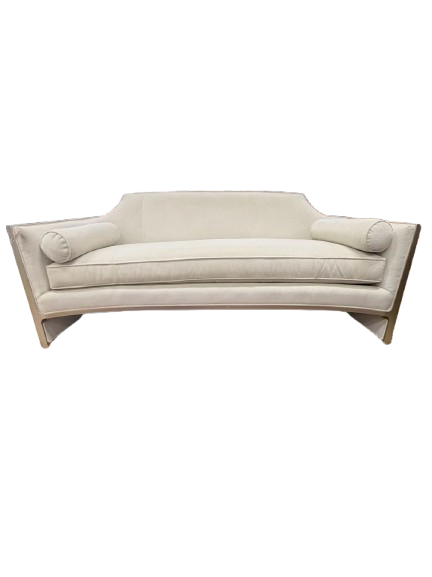 CARACOLE The Cats Meow White Velvet Sofa