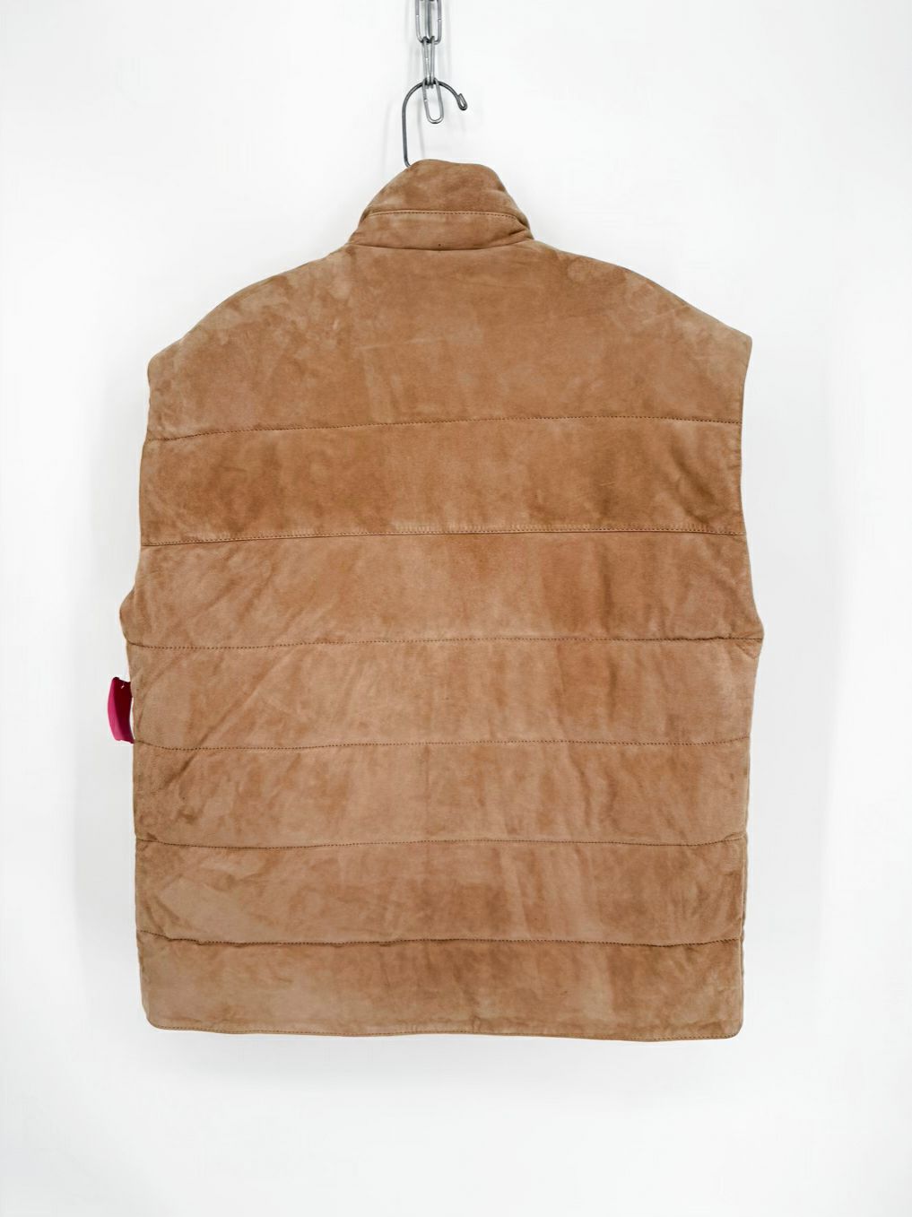 BOBBY JONES Men's Size XL Tan Lamb Leather Quilted Golf Vest
