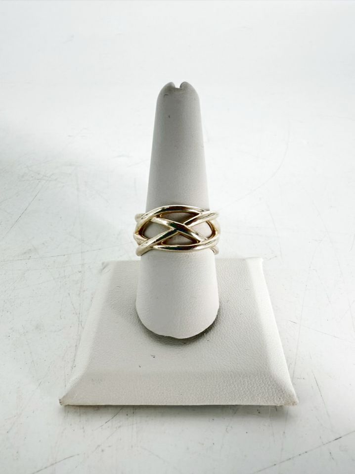 TIFFANY & CO. STERLING SILVER Multi Strand Knot Ring