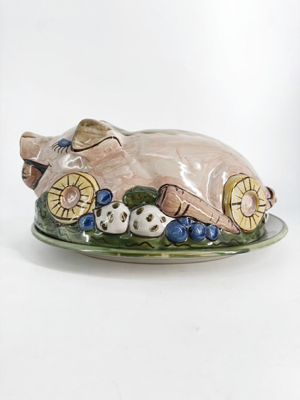 LOUISVILLE STONEWARE Large Pig Covered Serving Platter