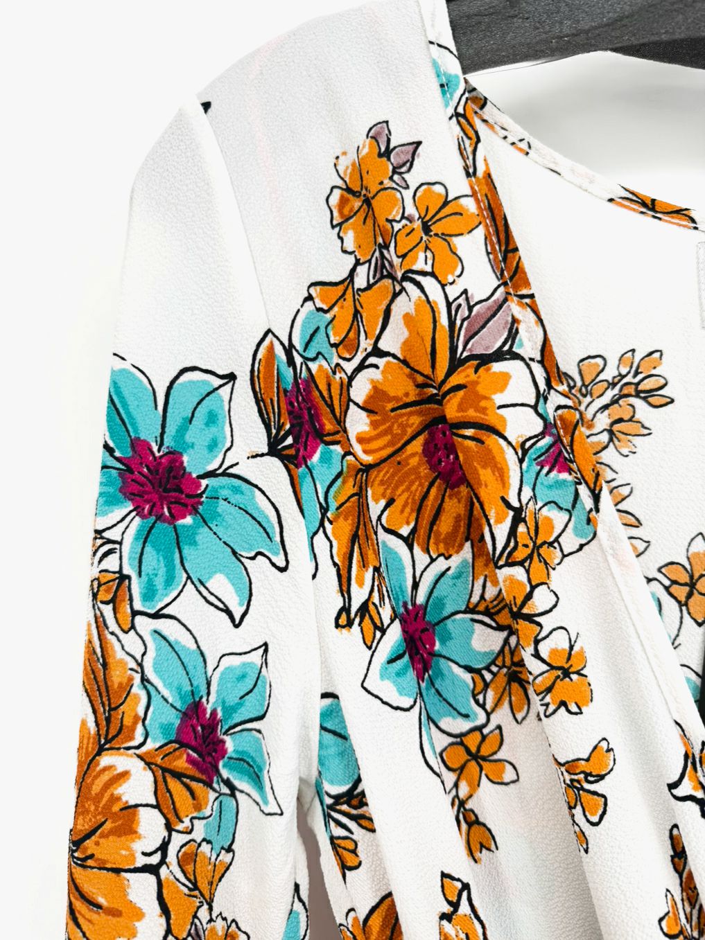 MEGHAN LOS ANGELES Size M Bone Print Floral Maxi-Dress NWT
