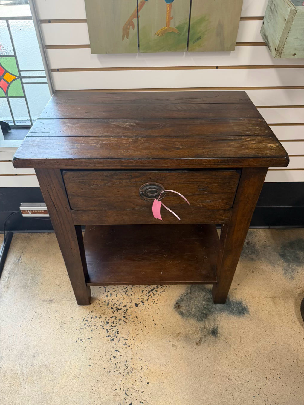 BROYHILL Dark Wood Attic Heirlooms End Table  w/ Drawer