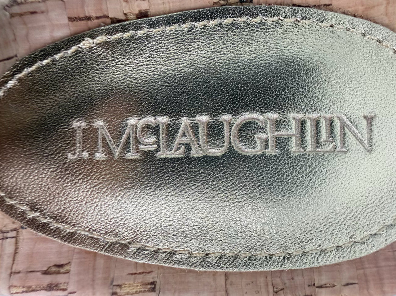 J MCLAUGHLIN Size 9 Gold Leather Sandals