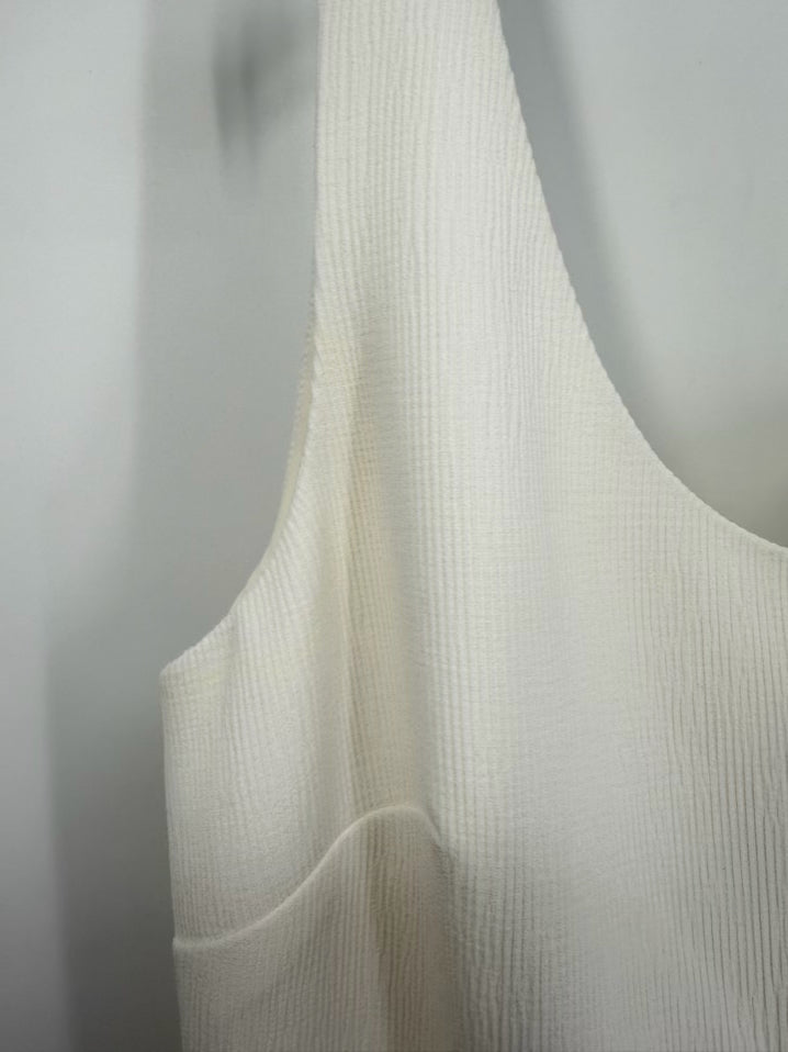 MESTIZA Size M White Tassels Maxi-Dress