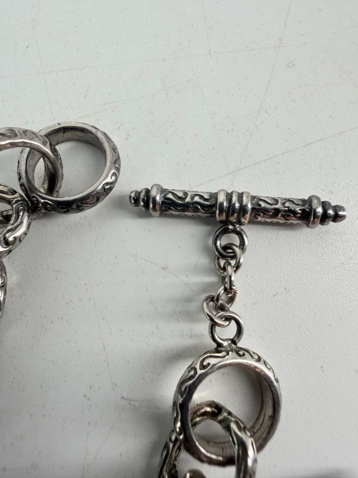 STERLING SILVER & Mixed Metal Cna Charm Bracelet