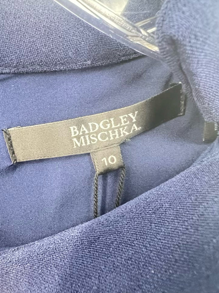 BADGLEY MISCHKA Size 10 Navy Dress NWT