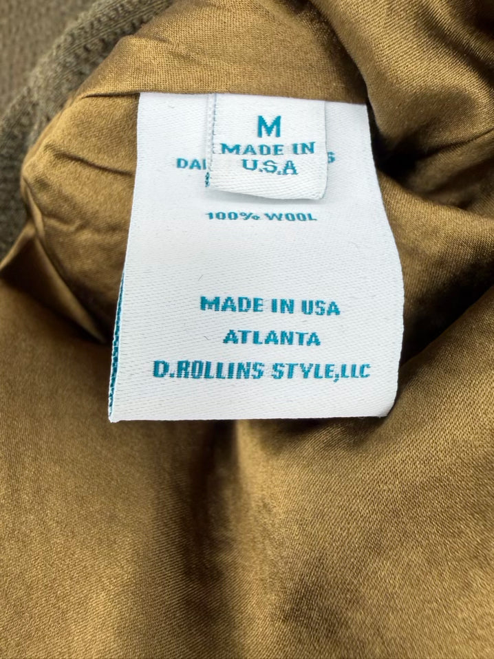 DANIELLE ROLLINS Wmn's Size M Forest Green Wool Blouse